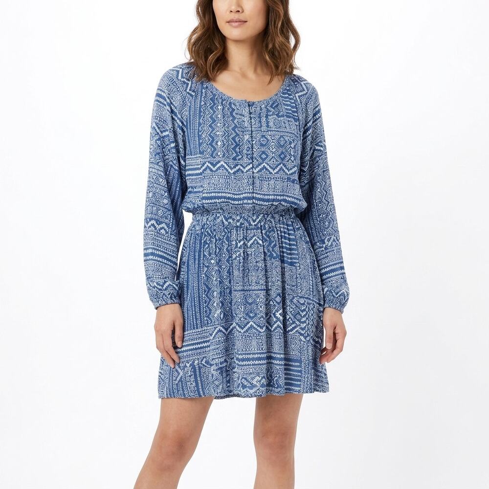 Twist & Tango Blue Short Geometric Dress Women Size 34